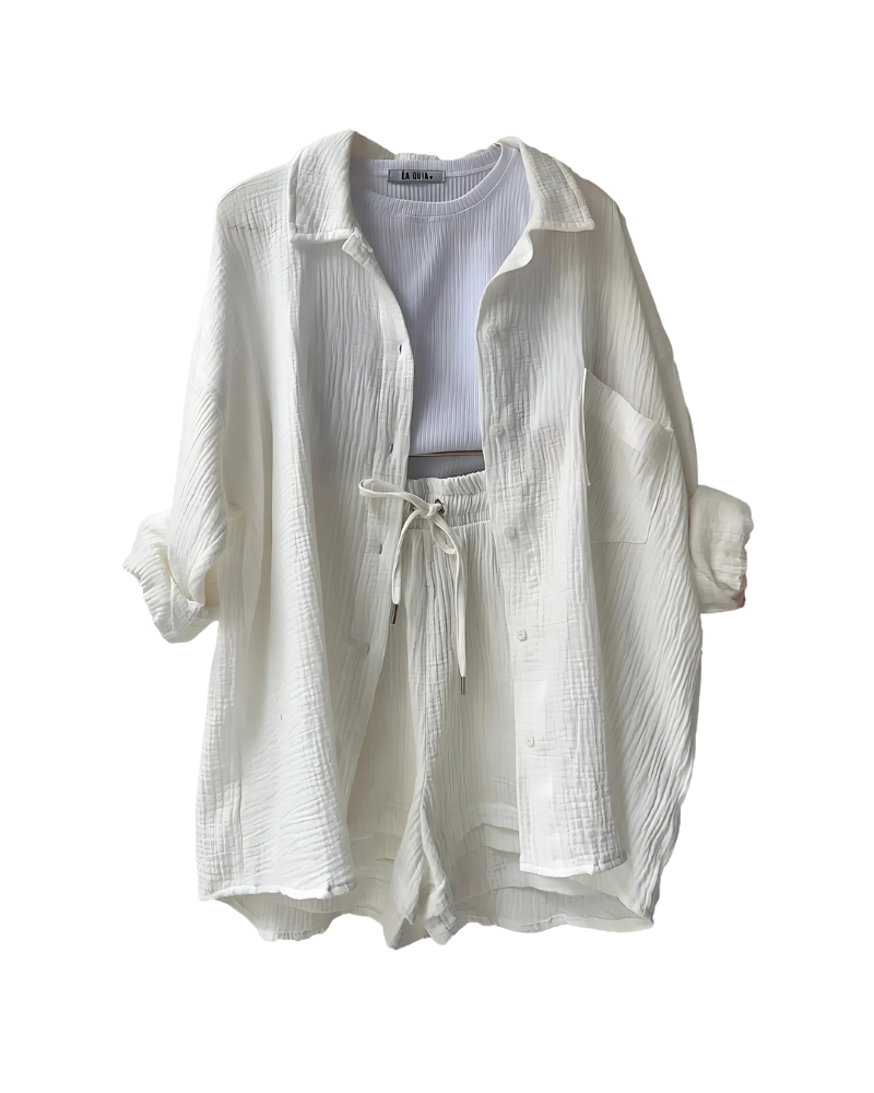 Maya | Conjunt texturitzat de camisa i shorts
