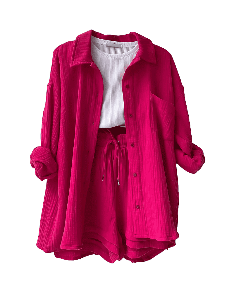 Maya | Conjunt texturitzat de camisa i shorts