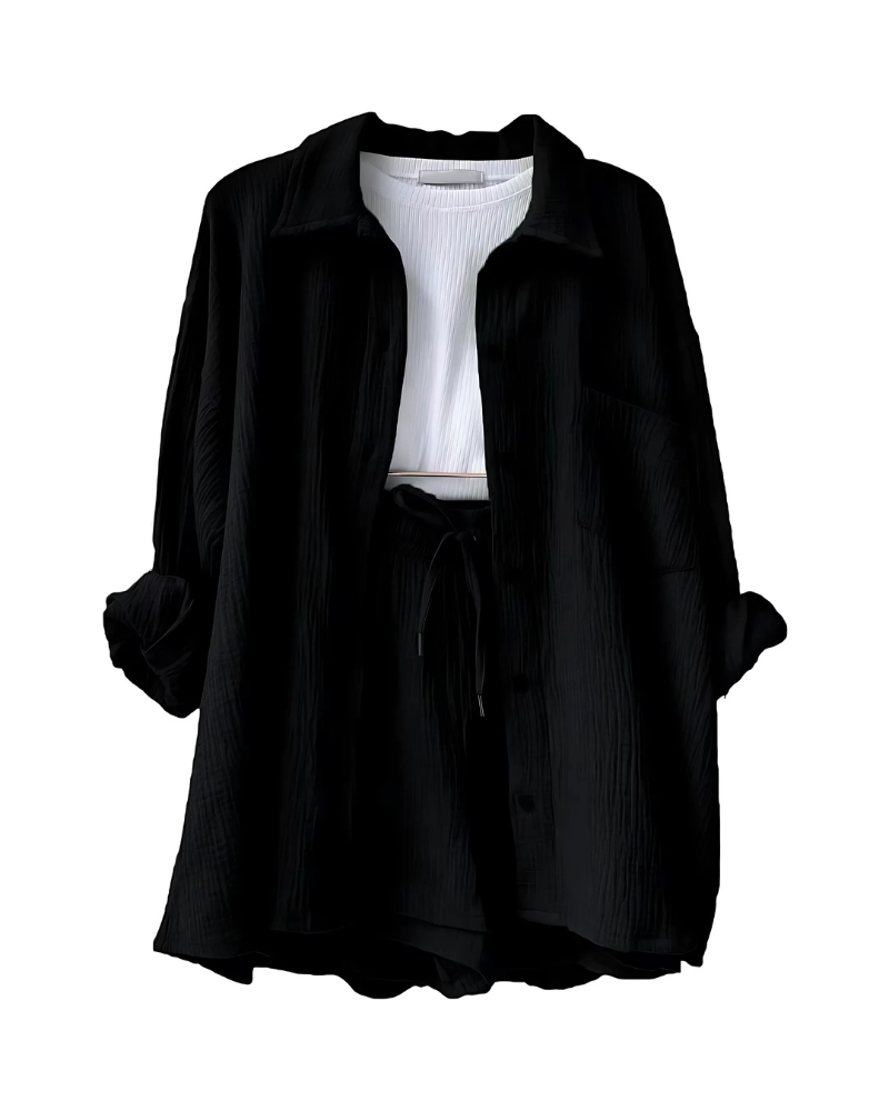 Maya | Conjunt texturitzat de camisa i shorts