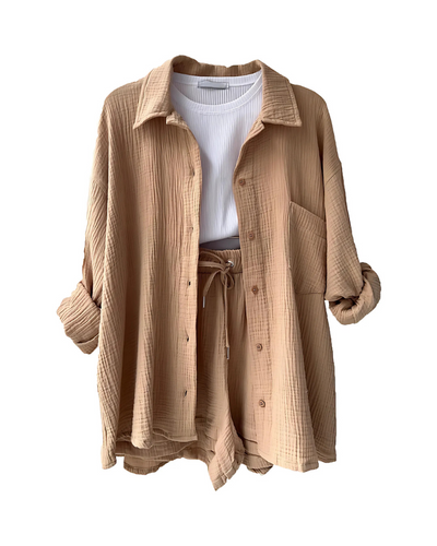 Maya | Conjunt texturitzat de camisa i shorts