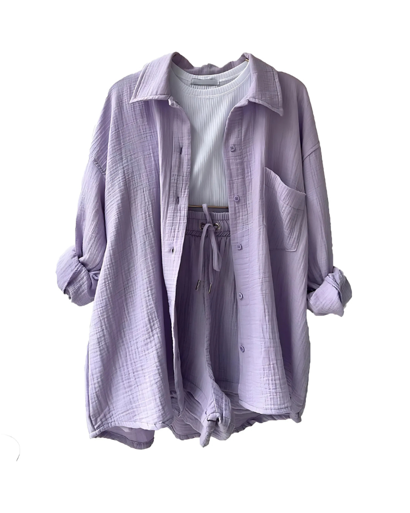 Maya | Conjunt texturitzat de camisa i shorts