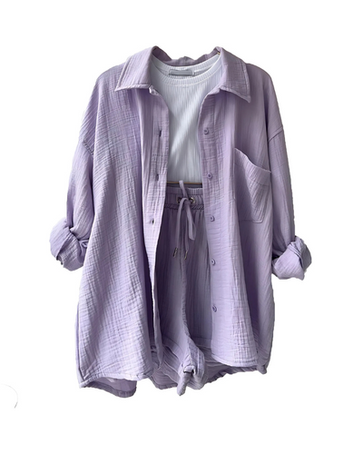 Maya | Conjunt texturitzat de camisa i shorts